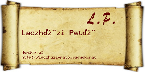 Laczházi Pető névjegykártya